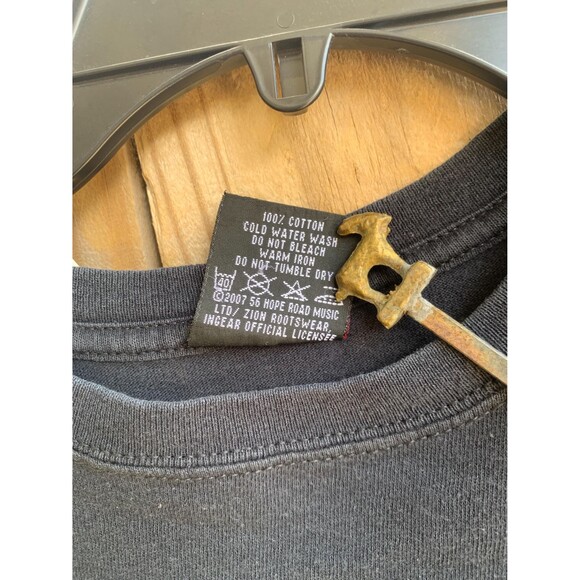 Vintage Y2K Black Bob Marley Redemption Song promo Album graphic tee L - Picture 4 of 9